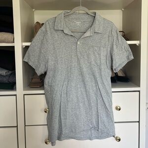 J Crew Heather Gray Men’s Polo